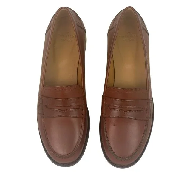 New Sézane André Mocassins Loafers Naturel Heritage Brown Leather  EU 38 / US 7 - Picture 6 of 10